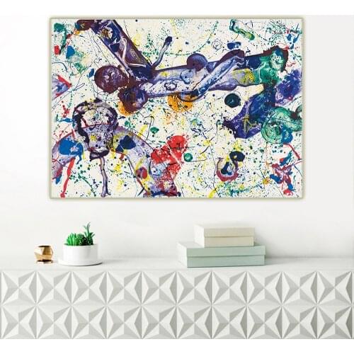 Sam Francis《King Corpse》Abstract Canvas Art Oil Painting Artwork Poster Picture Wall Hanging Decor Home Living Room Decoration