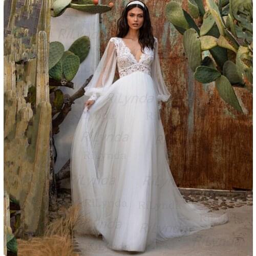 Mesh Lace Dress Long Puff Sleeve Bride Dresses Vestido De Floor Length Lorie Tulle Gowns Girl 2021 New Robe Femme vestido mujer