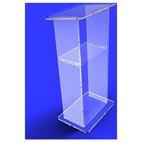 Fixture Displays Clear Acrylic Lucite Podium Pulpit Lectern 45" Tall plexiglass