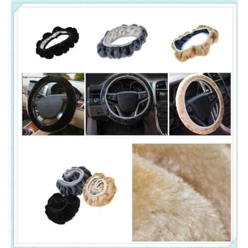 Car steering wheel cover plush super soft handle telescopic for Chevrolet Miray Caprice Agile Stingray Aveo5 Matiz Lumina HHR