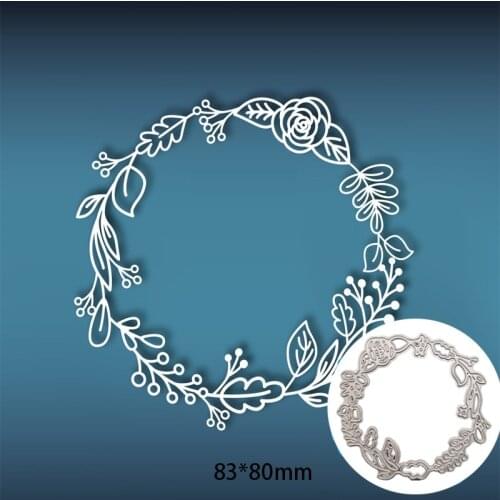 ZENRA Garland Leaf Metal Cutting Dies Stencils For Card Making Decorative Embossing Suit Paper Cards Scrapbook DIY Knife Mould