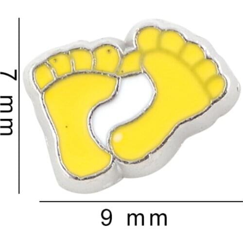 20Pcs/Lot Baby Feet Floating Charms Hand-made DIY for Glass Lockets