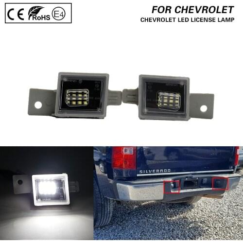 2X LED License Number plate light lamp Error Free For GMC Sierra Chevy Silverado 1500 2500HD 3500HD Gen3 Gen4 Colorado Canyon