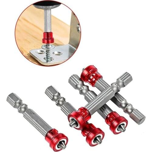 5pcs Magnetic Screwdriver Bit Cross-head PH2 Magnetic Screwdriver Bits 1/4 Inch Hex Shank Screwdriver Bit