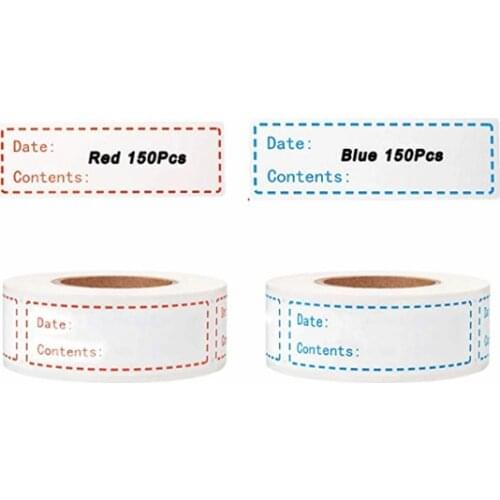 500Pcs/Roll 25*75mm Food Freezer Labels Stickers Self-Adhesive Storage Food Date Labels Removable Food Storage Label Stickers