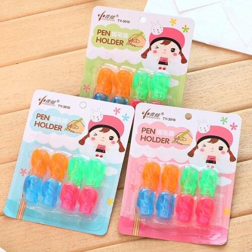 8PCS New Children Students Pencil Holding Practise Dolphin Fish Writing Posture Correction Device Silicone Hold a Pen Corrector