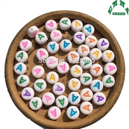 Letter Beads for Kids Acrylic Beads 100pcs 4x7mm White Alphabet Beads for DIY Bracelets Flat Round Beads Separate Letters Beads