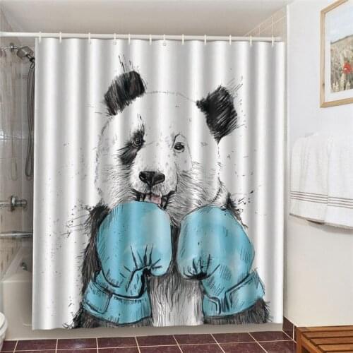 Household Hotel Bathroom Decoration Curtain Bathtub Cat Cartoon Polyester Shower Curtain Waterproof Large Size180x220cm Curtains
