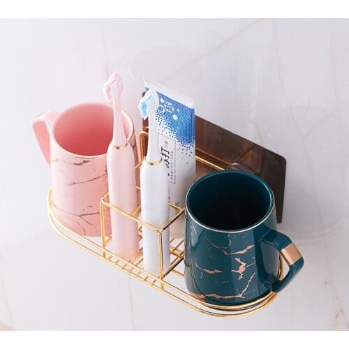 Couple style mouthwash cup Toothbrush cup Wall-mounted High-grade ceramics Bathroom bathroom Home Hotel Supplies