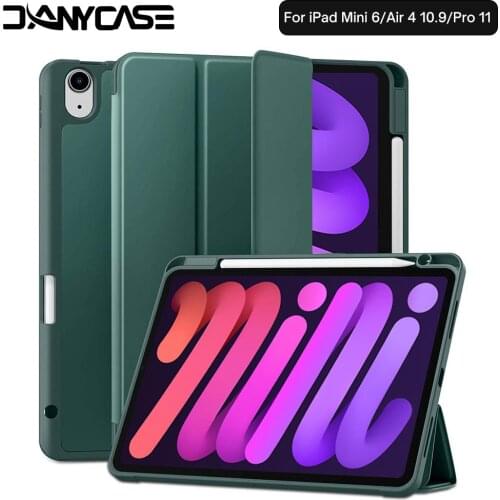 Case For New iPad Air 4 10.9 2020 Soft Silicone Cover Tablet Case Smart Case With Pencil Holder Funda A2316 A2324 A2325 A2072