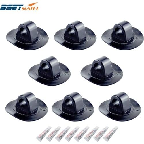 PVC Rope Mount Holder with Glue Clip Hook Rope Buckle Rowing Boats Drag Safe Hooks Inflatable Boat Kayak Dinghy Accessories