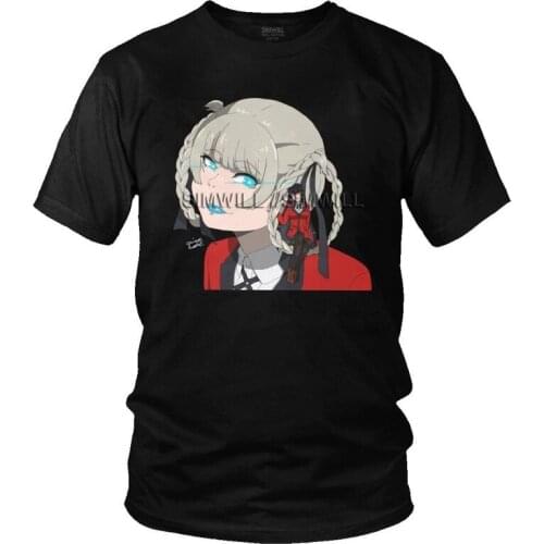 Anime Kakegurui T Shirts Men Short Sleeve Cotton Harajuku T-shirt Manga Kirari and Jabami Yumeko Tee Novelty Tshirt Gift