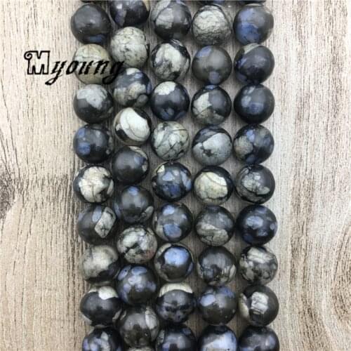 Smooth Round Natural Genuine Grey Opal Beads, Opal Quartz Loose Beads For DIY Jewelry Making 5 strands/lot MY1927