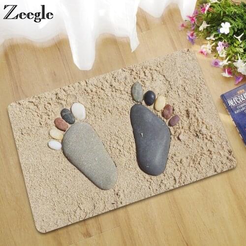 Zeegle Stone Door Mats Rubber Entrance Doormat Water-absorbing Kitchen Carpet Anti-slip Bathroom Rug Floor Mats Bedside Rug