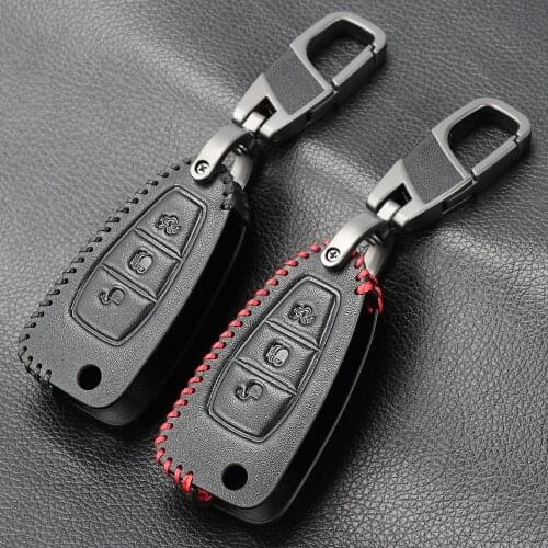 New Design Leather Car Remote Key Fob Shell Cover Case For Ford Ranger C-Max S-Max Focus Galaxy Mondeo Transit Tourneo Custom