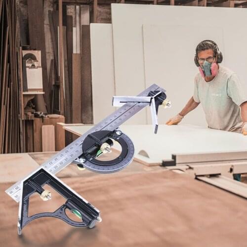 3 in 1 Ruler Tool Multi-function Square Angle Finder Woodworking Set 0-300mm Measuring Range Ruler Woodworking Measurement Tool