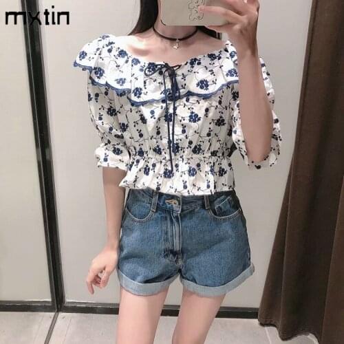 Mxtin Blouses With Embroidery