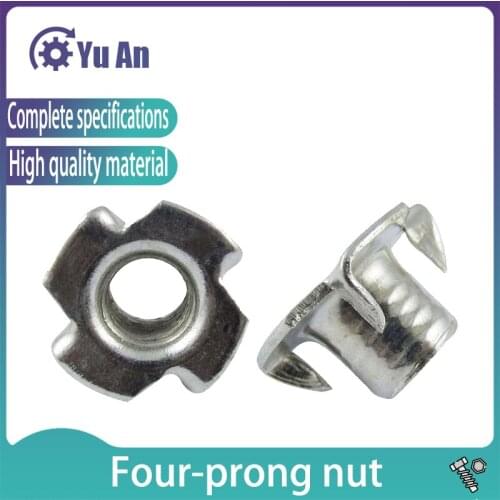 Galvanized Four-prong Nail Four-pronged Nut Four-corner Nail Furniture Nut Four Four Jaw Nut Four Corner Nail Furniture Nut 5PCS