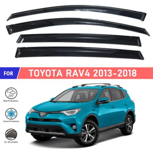 Window deflectors for Toyota Rav4 2013- car window deflector wind guard vent sun rain visor cover car styling