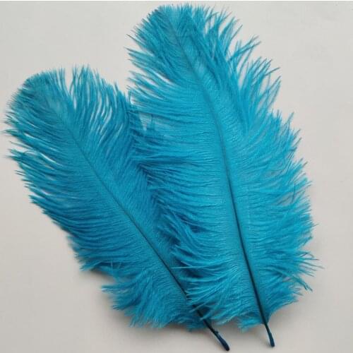 Wholesale 10pcs Beautiful Sky Blue High Quality 6-8 inches/15-20cm Ostrich Feather For Wedding Decoration Handmade