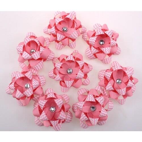 Wholesale 2.5 inch grosgrain ribbon accessaries bows without clip, 100pcs/lot per color, any color is available