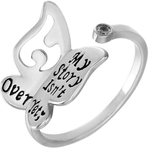 Paw print Rings With Crystals