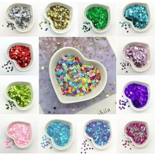 3mm 4mm 5mm 6mm Flat Round PVC Loose Sequins Paillette Sewing Craft for Wedding Decoration Garment Dress Shoe Caps DIY Accessory