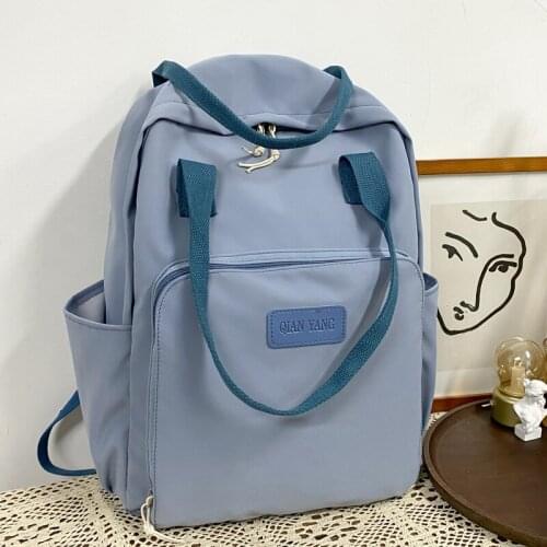 Simple Waterproof Nylon Woman Backpack Schoolbag for Teenage Girls Harajuku Female Fashion Bag Student Book BagPack Laptop Bag