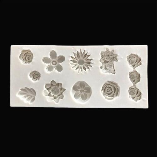 DIY Sugar craft Cake Vintage Sun flower Silicone Mold Fondant Mold Cake decorating Tools Gum paste Mold