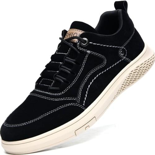 Men Shoes Fashion Genuine Leather Oxfords Breathable Autumn Lace Up Comfortable Casual Shoes Outdoor Men Sneakers Shoes