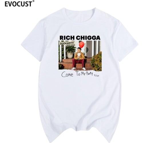 Rich chigga hiphop Streetwear Summer print T-shirt Cotton Men T shirt New women TEE fashion