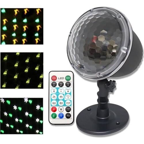 Outdoor Led Christmas Lights Projection Light Deer Snowflakes Bells Christmas Tree Display Projector Lamp Waterproof For Garden