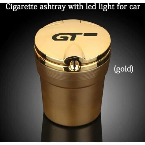 Universal Car ashtray with LED light cigarette Office Ashtray smoke Cigarette Ashtray for Peugeot 3008 GT Car interior Supplies