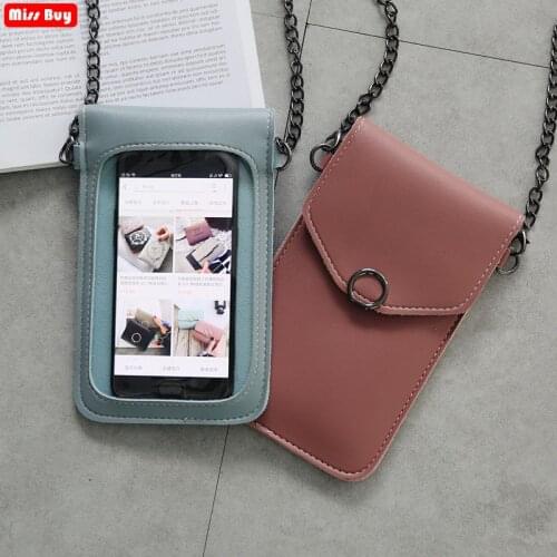 Universal Cell Phone Pouch Touch Screen Bag For iPhone 11 Pro Max 8 7 6 6S Plus 5 5S 4 Xr Xs Max Case Pocket Purse Small Circle