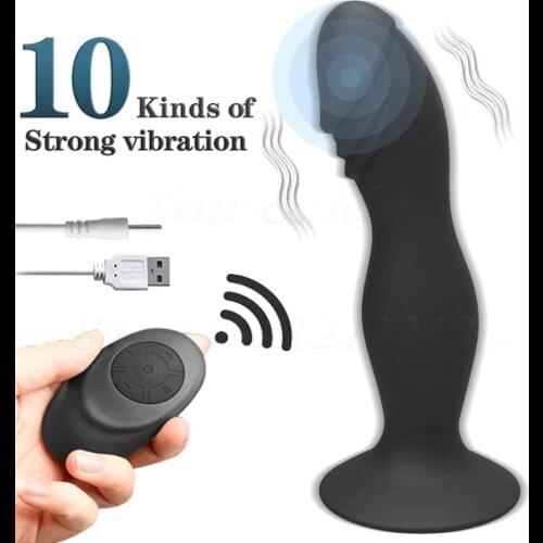 10 Modes Wireless Remote Realistic Dildo Vibrator Butt Plug Male Prostate Masturbator Anal Vibrator Sex Toys For Women Man Gay