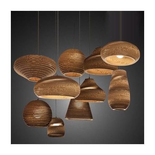 Vintage loft Paper Honeycomb Pendant Lights Lampshade Paper Lanterns For Bar restaurant Decoration hang lamp droplight