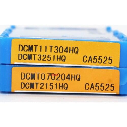 10PCS DCMT070204 DCMT11T304/08 HQ CA5525 Internal Turning Tools Carbide insert Lathe cutter Tool