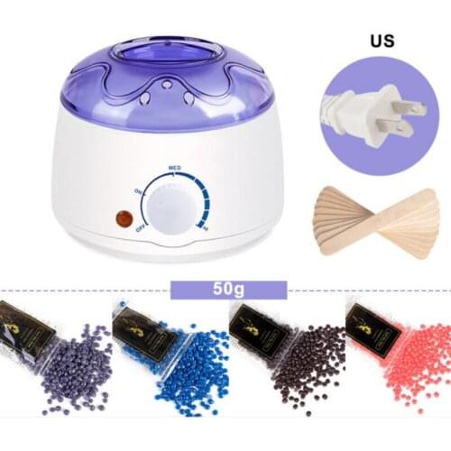Hair Removal Wax-melt Machine Heater Wax Beans 10 Wood Stickers Hair Removal Machine Waxing Kit