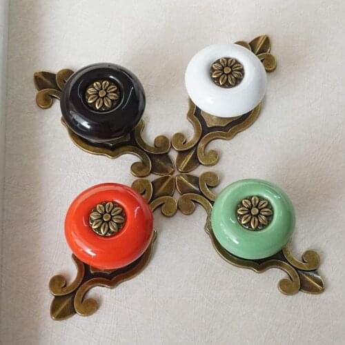 Animal Handles Childrens Door Knobs Butterfly Fish Knob Ceramic Dresser Pulls Knob Drawer Pulls Cabinet Knobs Decor