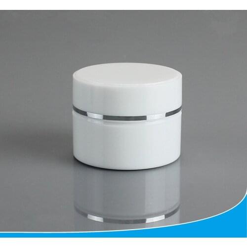 10/30/50pcs 15g White Plastic Empty Makeup Jar Pot Refillable Sample Bottles Travel Face Cream Lotion Cosmetic Container