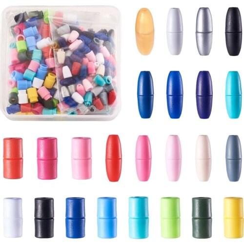 118 sets Plastic Breakaway Clasps Mixed Color with Plastic Lanyard Safety Breakaway Pop Barrel Connectors Chain Clasps