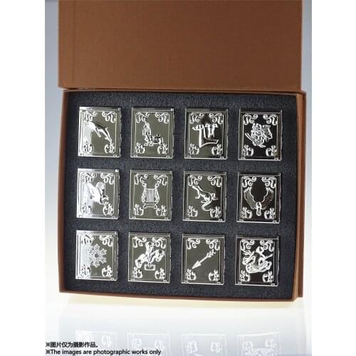 12pcs/Set Saint Seiya Myth Cloth Pandora Box Silver Saints Corvus Marin Orphée Tramy Misty Cerberus Perseus PVC Action Toy Model