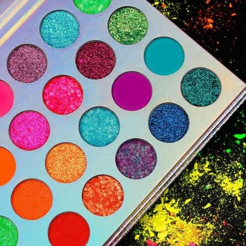 24 Colors Luminous Eyeshadow Perfect For Use Palette Party Pigment Glow In Dark Glitter Cosmetic Creates Beautiful Eye Makeup