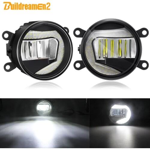 2IN1 Fog Light + Daytime Running Light For Suzuki Grand Vitara Jimny SX4 Swift Splash Ignis Alto XL7 Car LED Fog Lamp DRL 12V