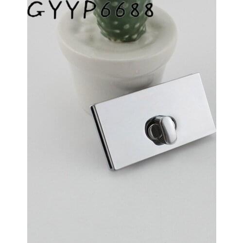 5sets chrome High quality polished locks has for leather handbag briefcase bags twist turn lock genuine leather purse flip lock