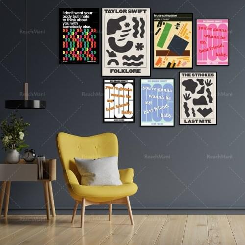 Music song abstract poster, current printing, taming impala poster, music wall art, song lyrics printing, aesthetic music decora