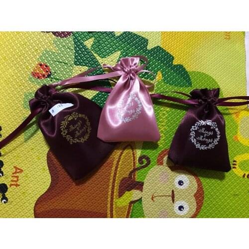 Satin cheap drawstring bag 10.5*15.5cm, 500pcs with custom jewelry bags wholesale with printing and include shipping by DHL