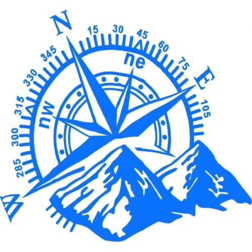 48*34cm Off-road Compass Car Sticker Rose Navigate Vinyl Sticker Decal Car Auto Laptop Car Door and Hood