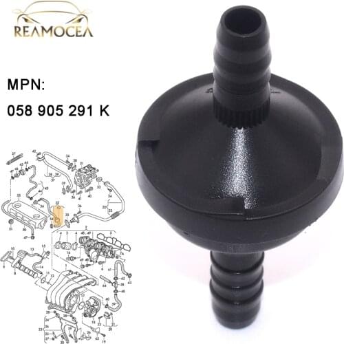 Reamocea 058 905 291 K Car Vacuum Check Valve Air Pump ENP4482 Fit For VW EOS Golf Jetta Passat Touran A4 A6 A3 S8 TT 1.8T 2012