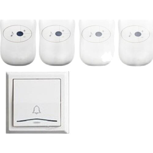 1 emitter+4 receivers doorbell Waterproof 280m work wireless doorbell,wireless door chime,wireless bell, 36 melodies door bell